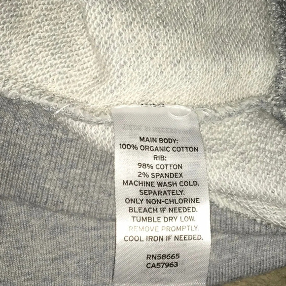 BP Love Begins Within Graphic Print Pullover Sweatshirt Long Sleeve Terry Gray - Picture 6 of 6